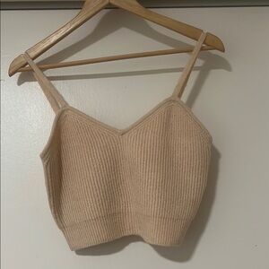 Cream Knit Women's Top